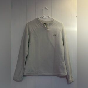 The North Face White Microfleece Henley